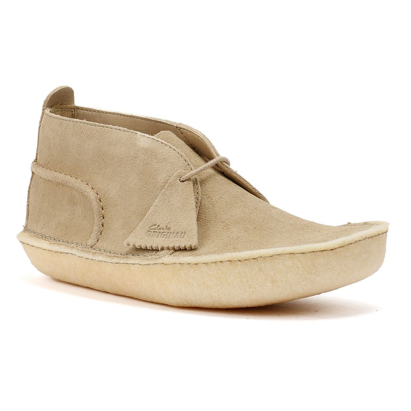 Clarks Originals Desert Rain Herren Stiefel Aus Wildleder In Beige