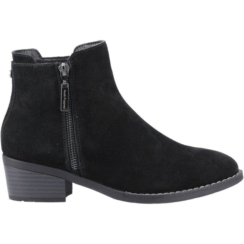 Hush Puppies Ingrid Damen Wildleder Schwarze Farbe Stiefeletten mit Absatz