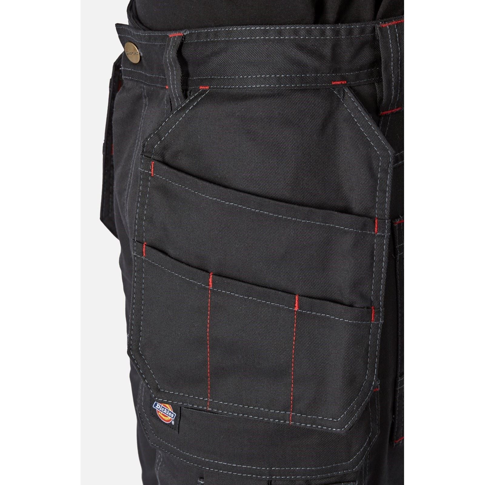 Dickies Redhawk Pro Work Polyester Herren Schwarze Arbeitskurze