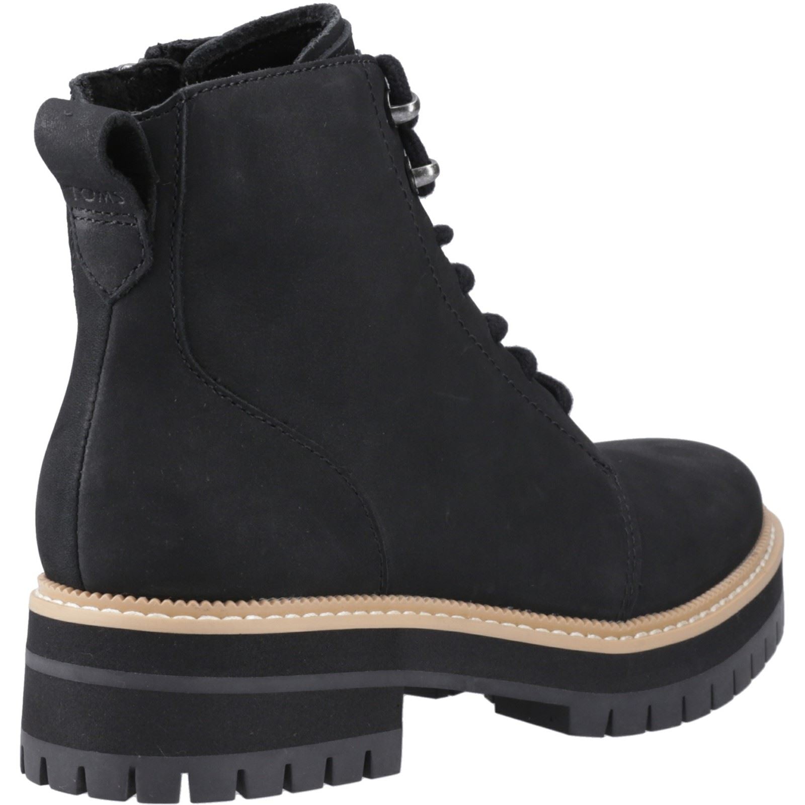 TOMS Wylder Leder Damen Schwarze Stiefel