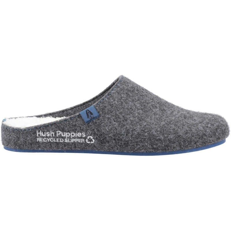 Hush Puppies The Good Slipper 90% Recyceltes RPET-Polyester Herren Hausschuhe in Anthrazit