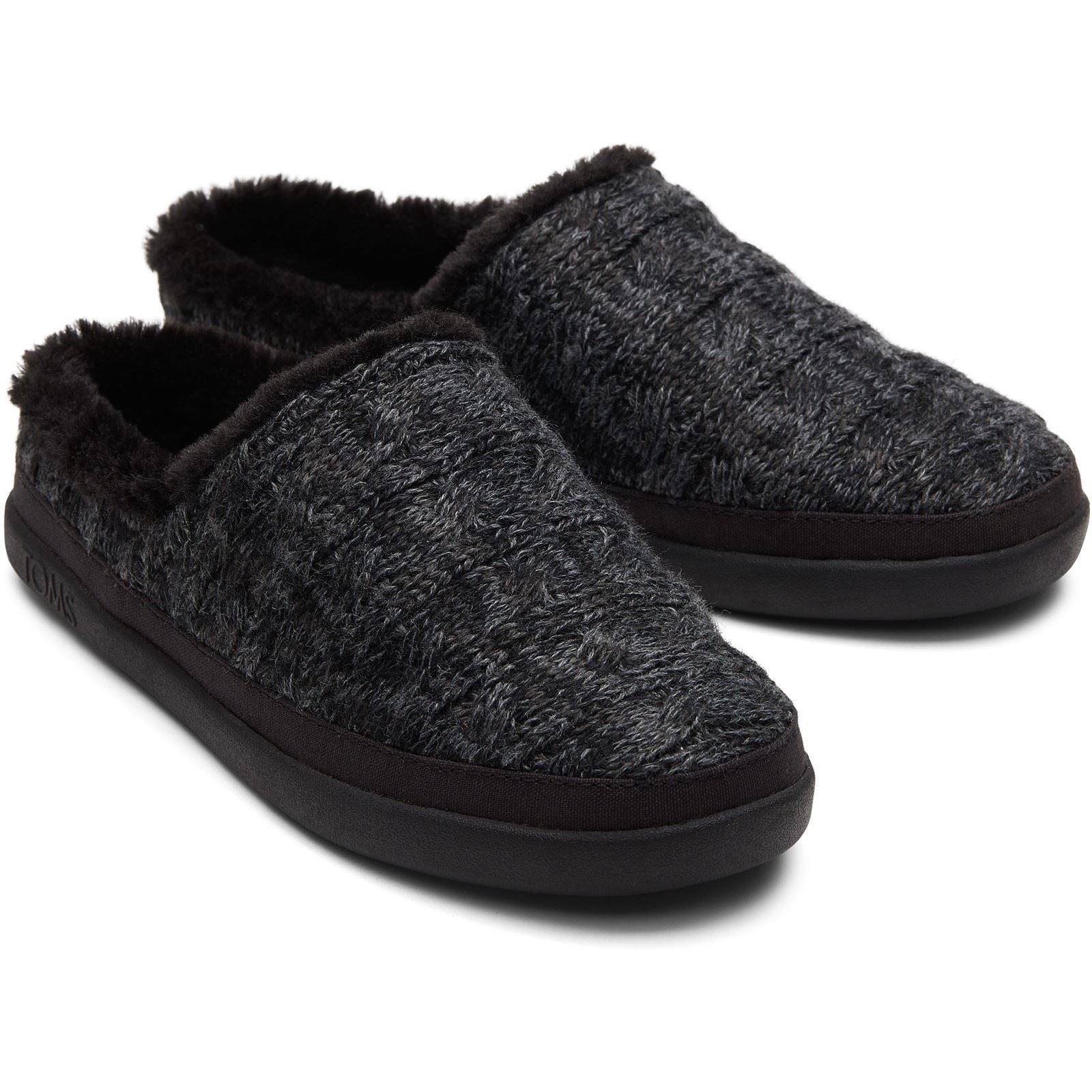 TOMS Sage Polyester Mischung Damen Schwarze Slippers