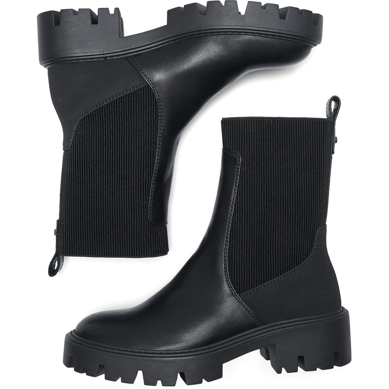 ONLY BETTY-7 Polyester Mischung Damen Schwarze Absatz Stiefeletten