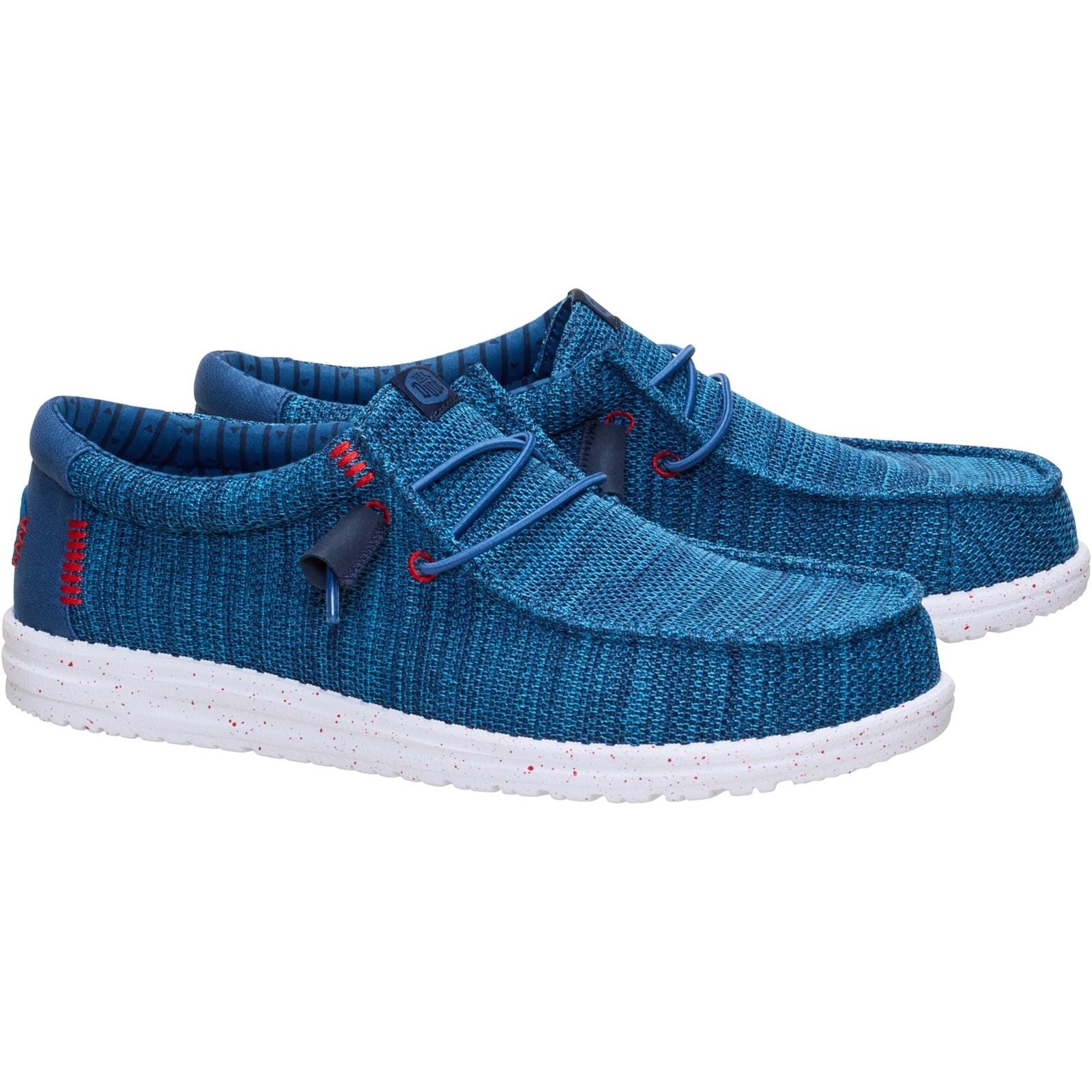 HEYDUDE Wally Stretch Sox Polyester Herren Ensign Blau/Mehrfarbig Schuhe