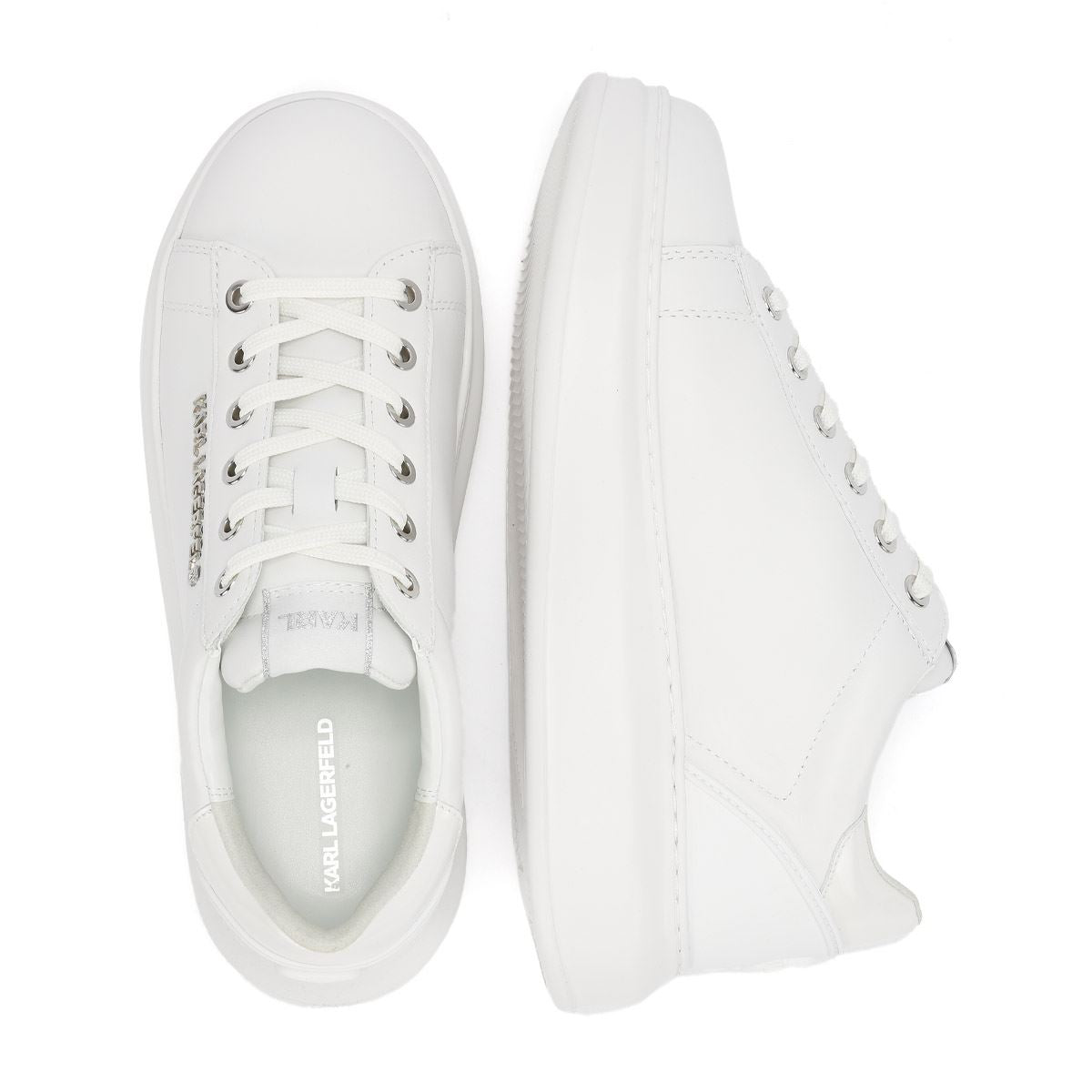 Karl Lagerfeld Kapri NFT Kounter Damen Sneaker Aus Weißem Leder