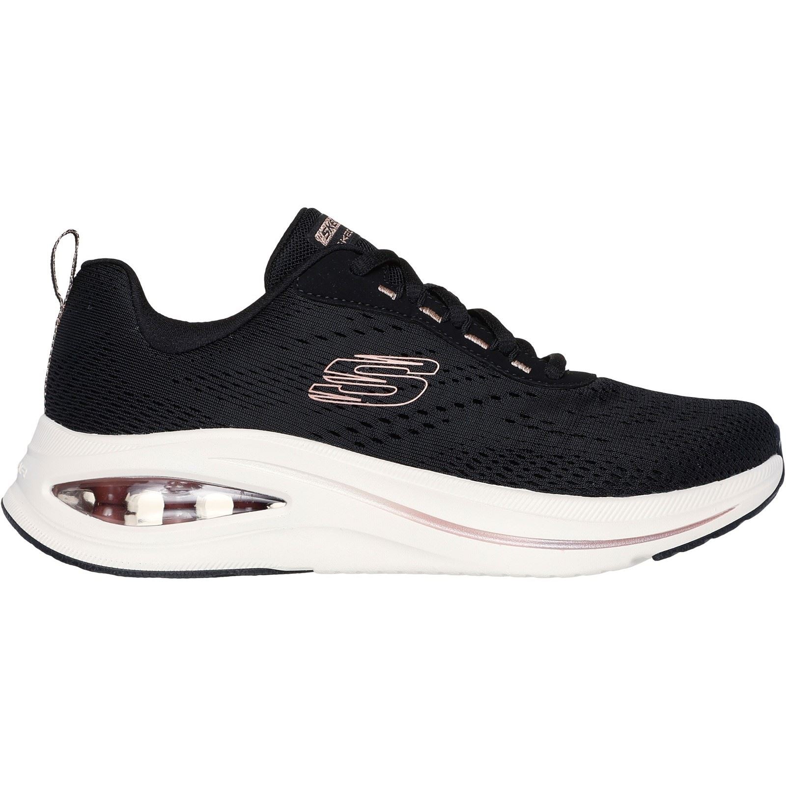 Skechers Skech-Air Meta Neutral Air Synthetik Damen Sneaker Schwarz/Roségold