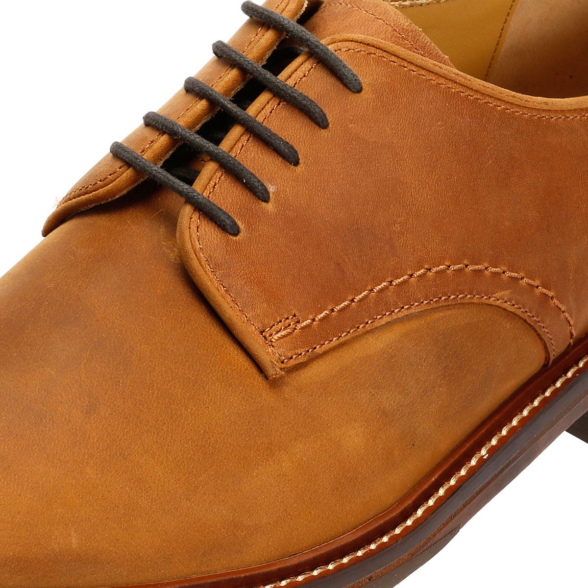 Chapman & Moore Plain Derby Country Herren Leder Braune Schnürschuhe