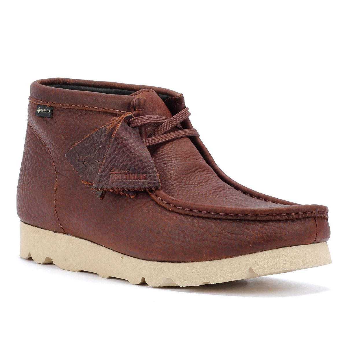 Clarks Originals Wallabee GTX Leder Herren Braun Stiefel