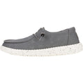 HEYDUDE Wendy Canvas 100% Baumwoll-Damendunkelgraue Loafer