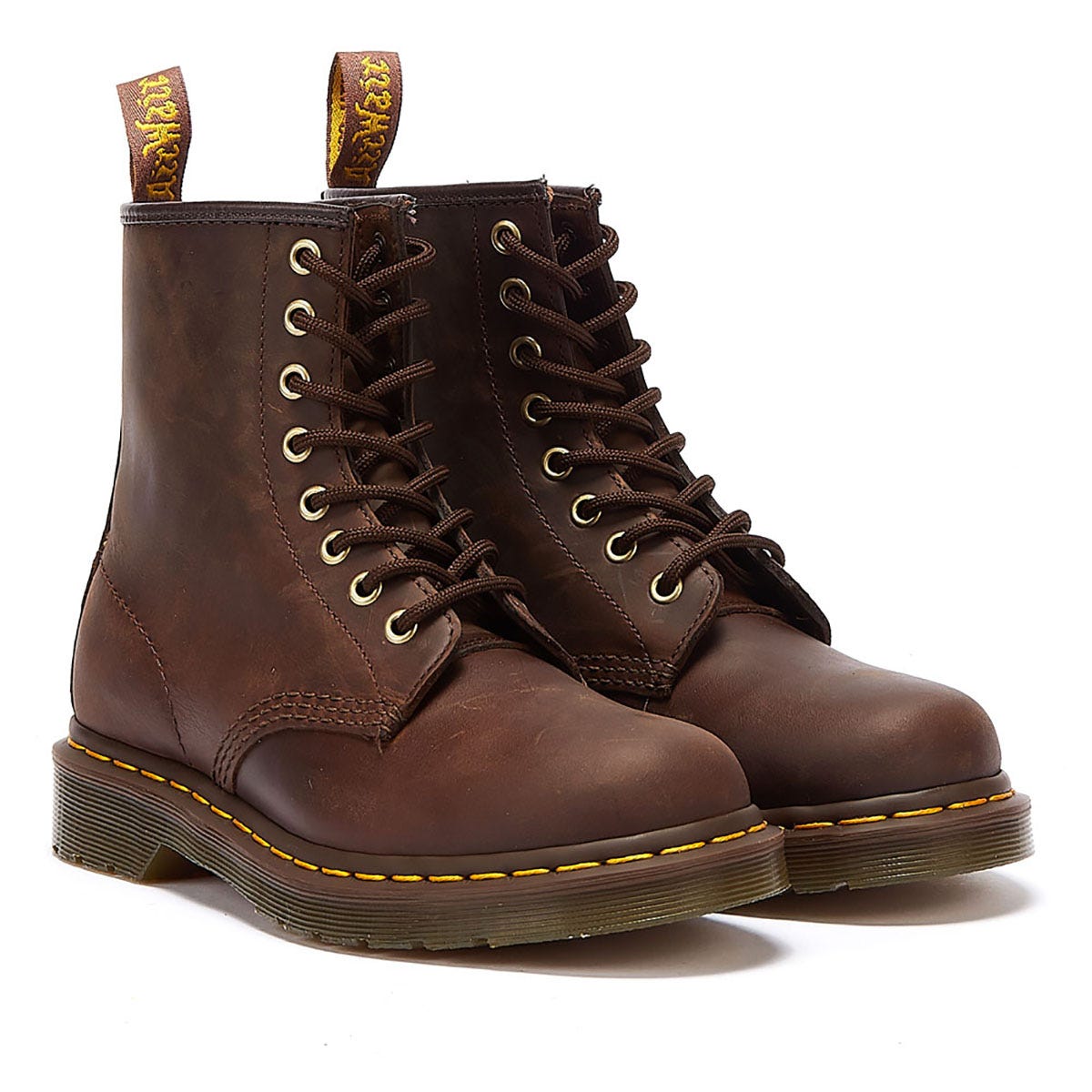 Dr. Martens 1460 Crazy Horse Damen Gaucho Braun Leder Stiefelette