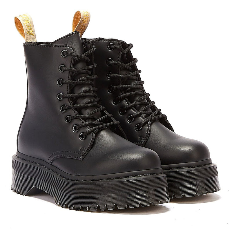 Dr. Martens Jadon II Vegan Womens Schwarz Mono Stiefel