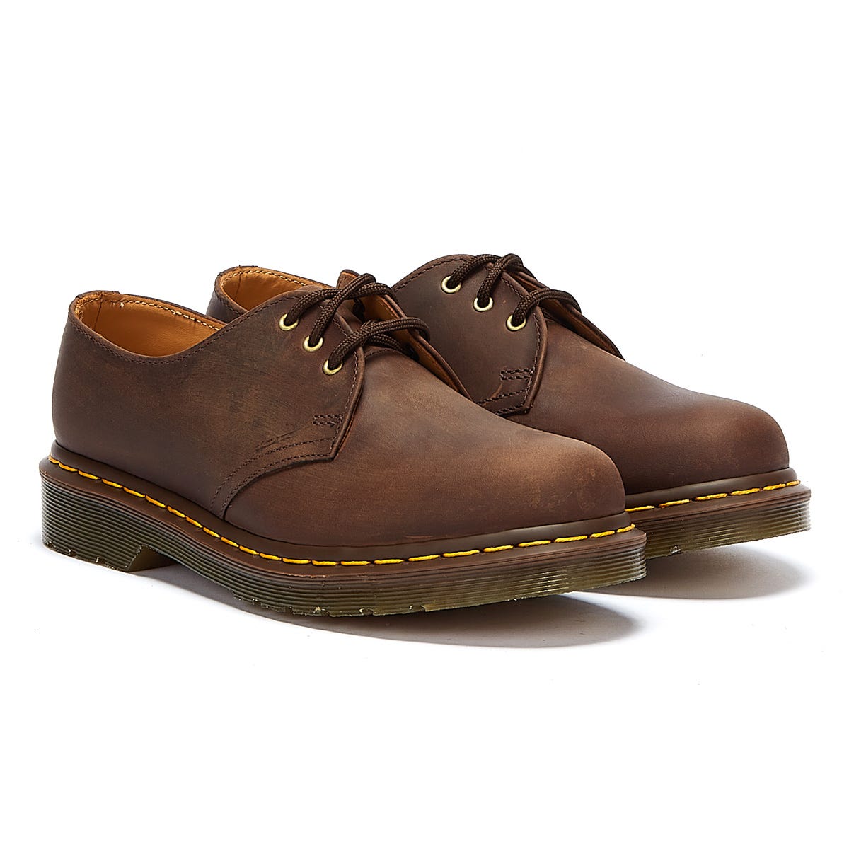 Dr. Martens 1461 Crazy Horse Damen Gaucho Braun Leder Schuhe