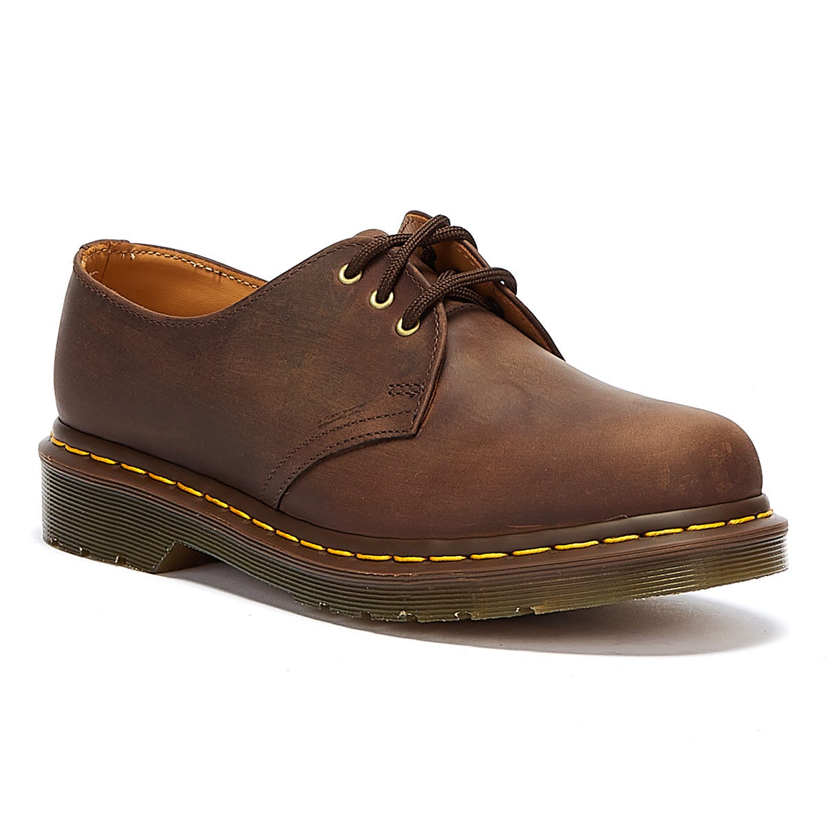 Dr. Martens 1461 Crazy Horse Damen Gaucho Braun Leder Schuhe