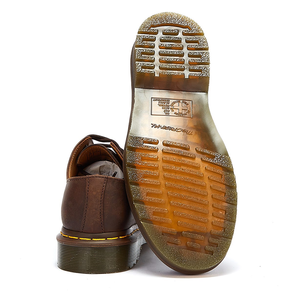 Dr. Martens 1461 Crazy Horse Herren Gaucho Braun Leder Schuhe