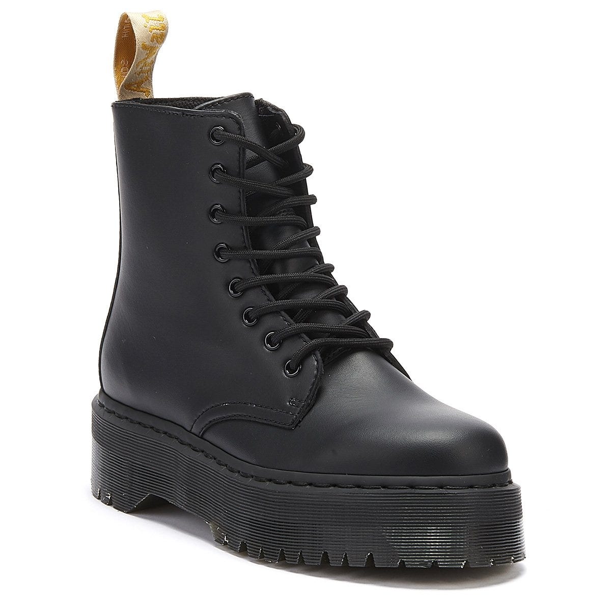 Dr. Martens Jadon II Vegan Womens Schwarz Mono Stiefel