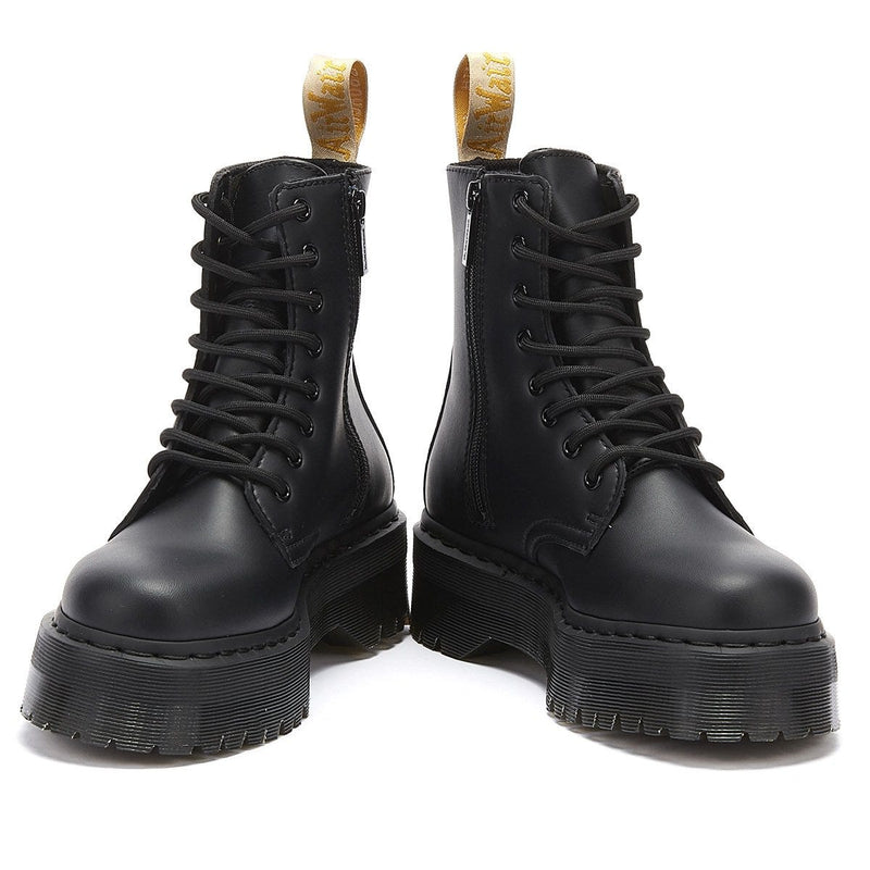Dr. Martens Jadon II Vegan Womens Schwarz Mono Stiefel