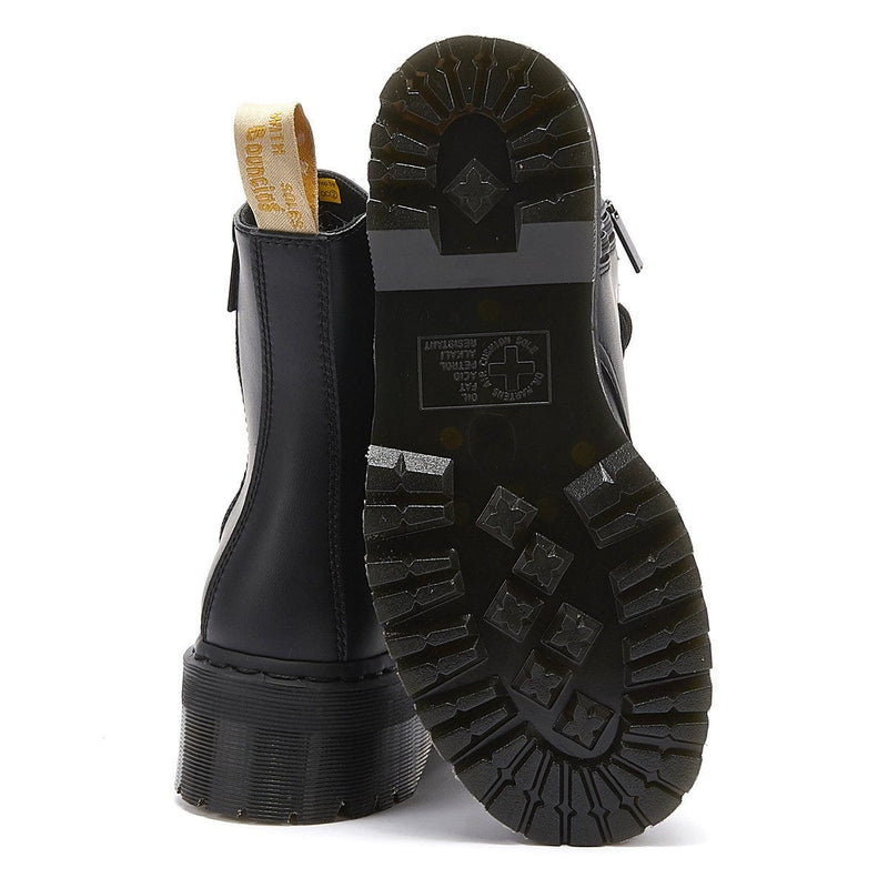 Dr. Martens Jadon II Vegan Womens Schwarz Mono Stiefel