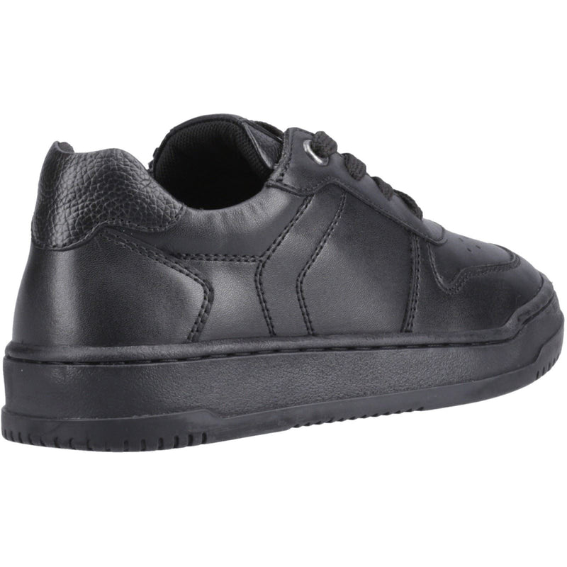 Hush Puppies Dougie Leder Jungen Schwarze Farbe Turnschuhe