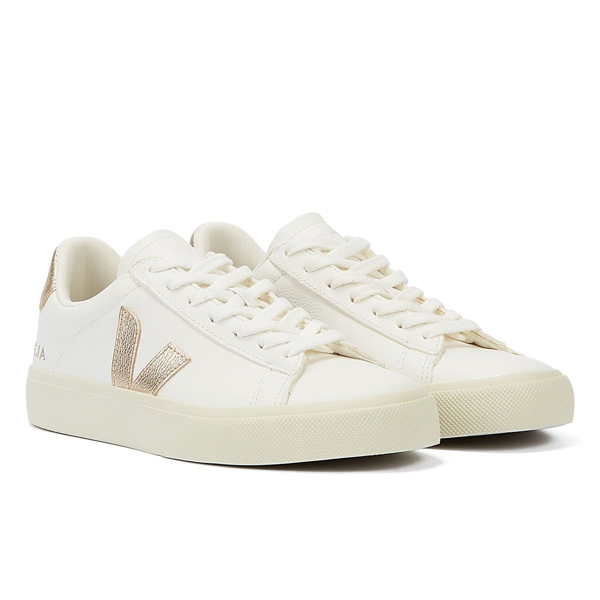 Veja Campo Platine Damen Sneaker Weiß/Gold