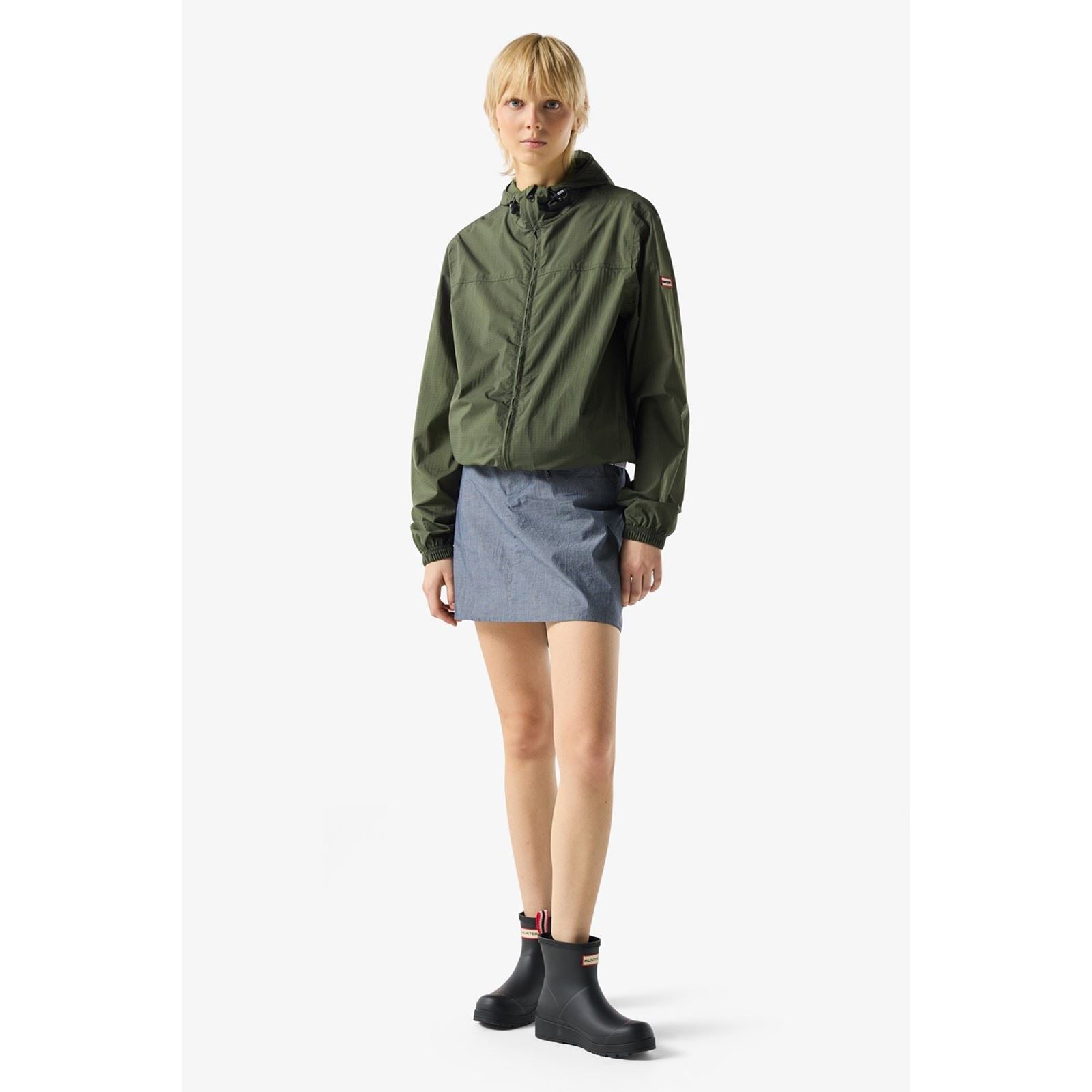Hunter Packable Rain Verpackbare Regenjacke Unisex Erwachsene Grün