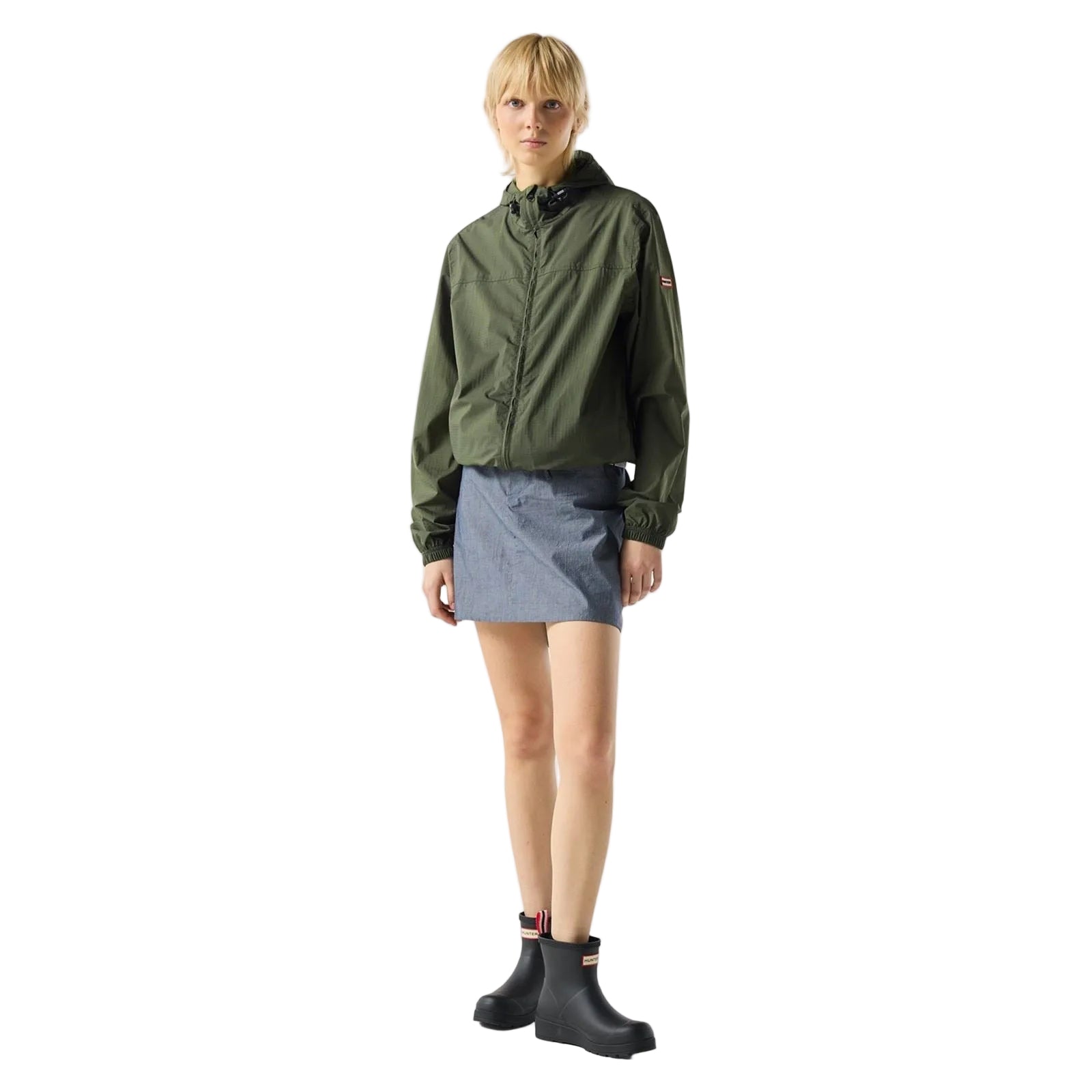 Hunter Packable Rain Verpackbare Regenjacke Unisex Erwachsene Grün