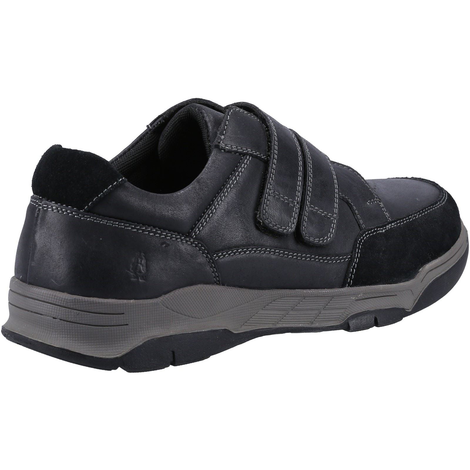 Hush Puppies Fabian Double Strap Leder Herren Schwarze Mokassins