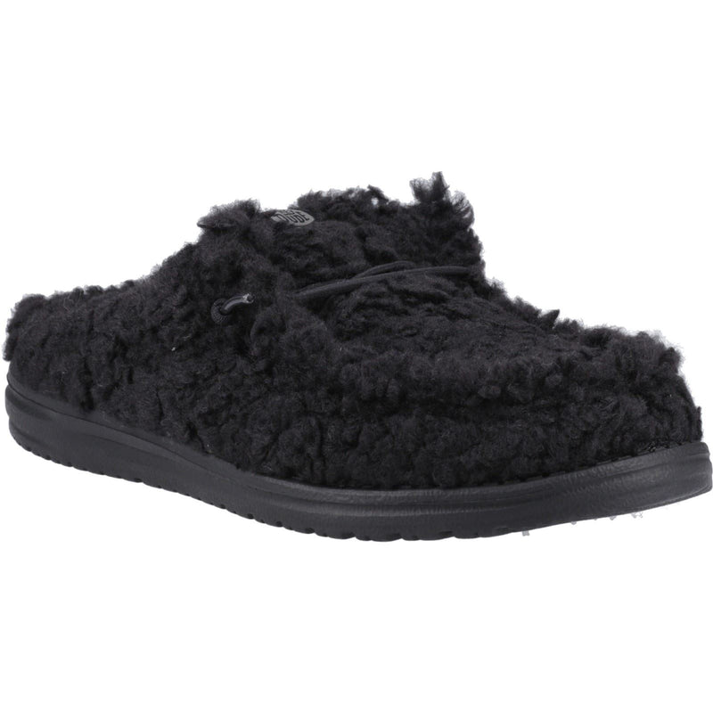 HEYDUDE Wally Herren Pantoletten aus Polyester in Schwarz/Schwarz