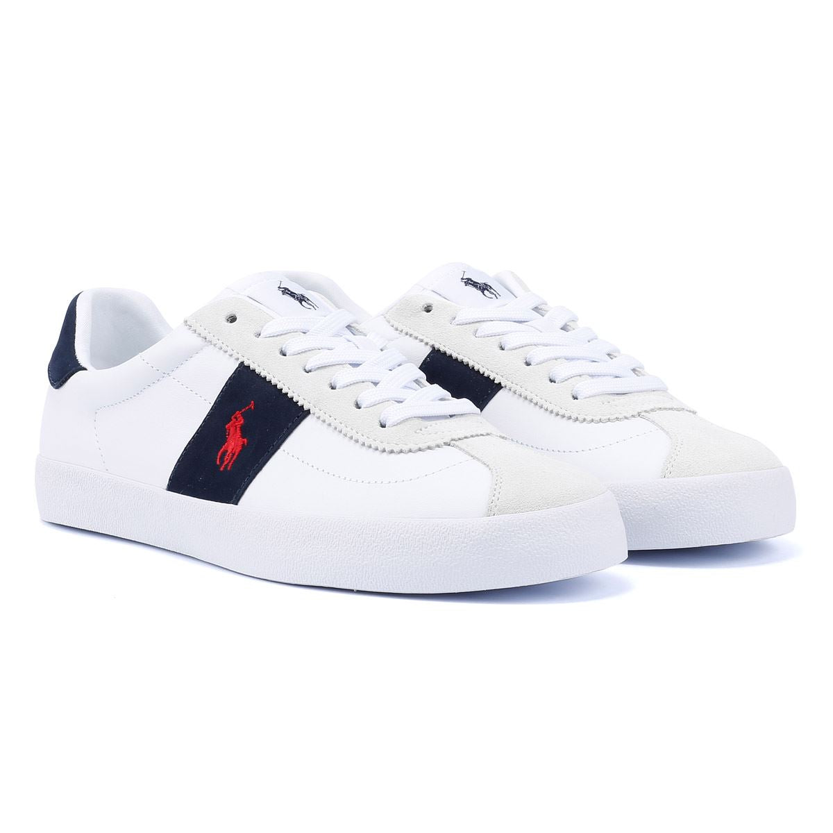 Ralph Lauren Vulc II Weiße Ledersneaker Für Herren