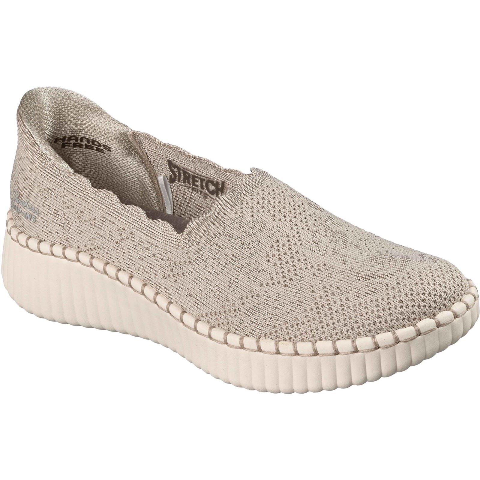 Skechers Wilshire Boulevard Polyester Damen Taupe Sneaker