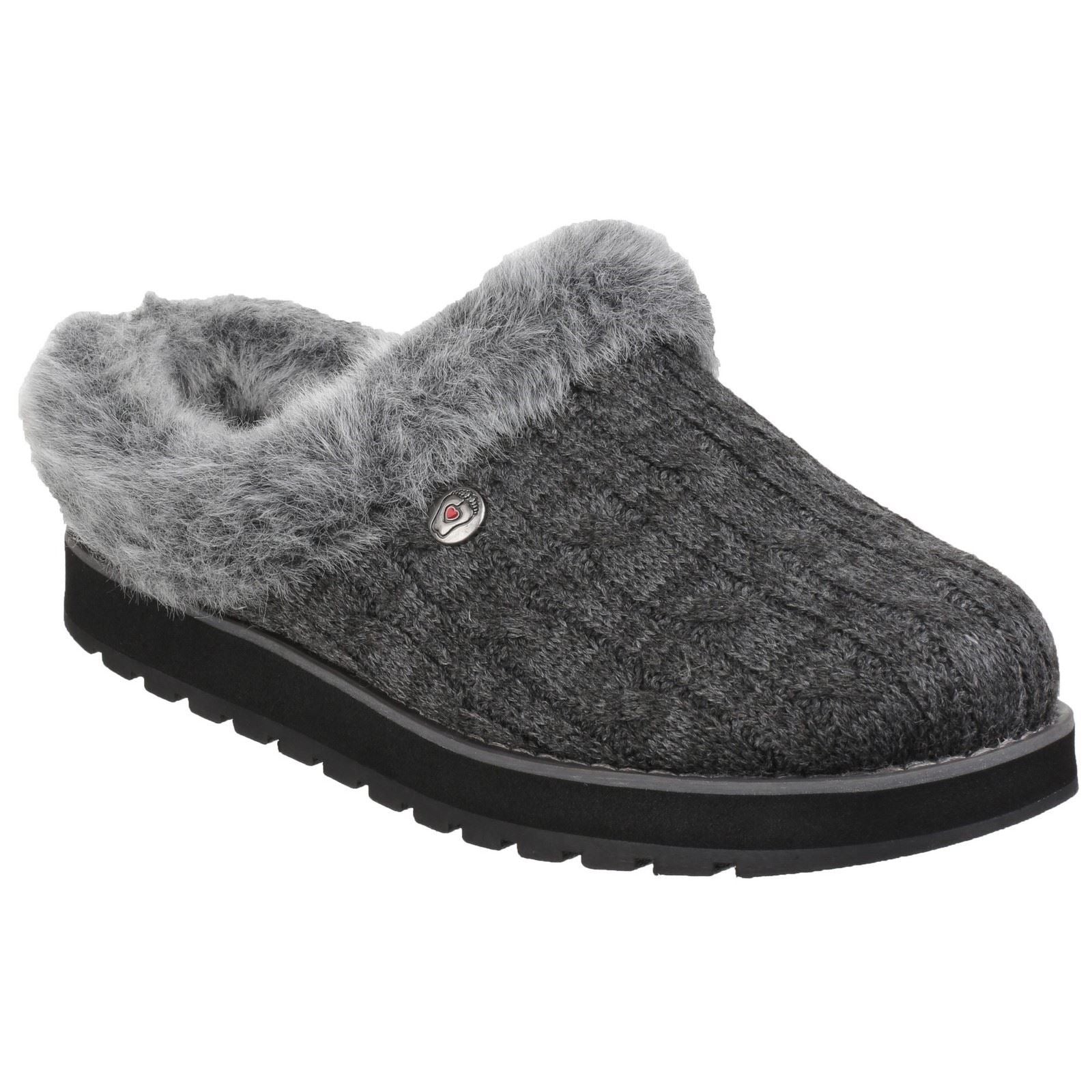 Skechers Keepsakes Ice Angel Polyester Damen Hausschuhe In Anthrazit