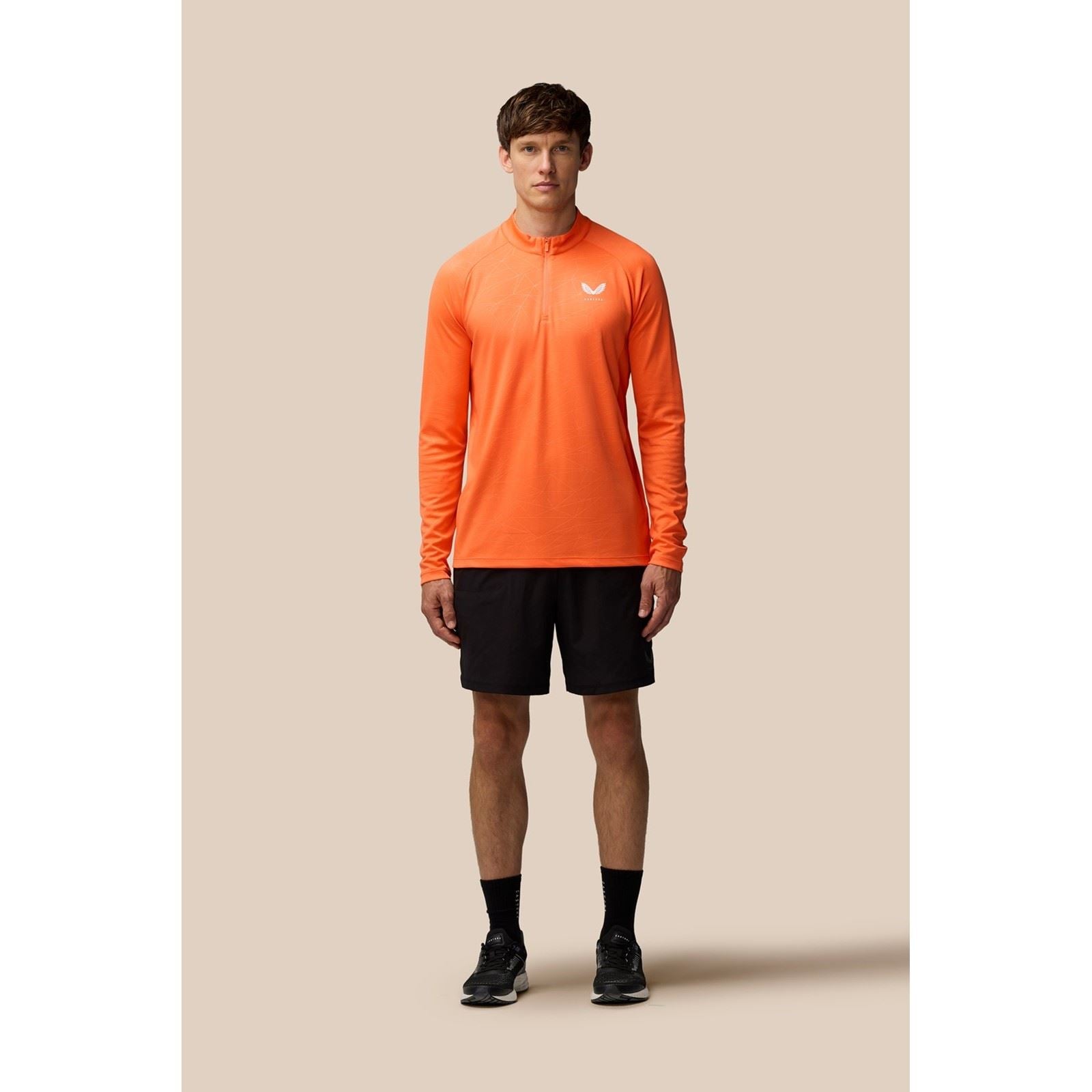 Castore Adapt Training 1/4 Zip Top Polyester Herren Orange Sportshirts