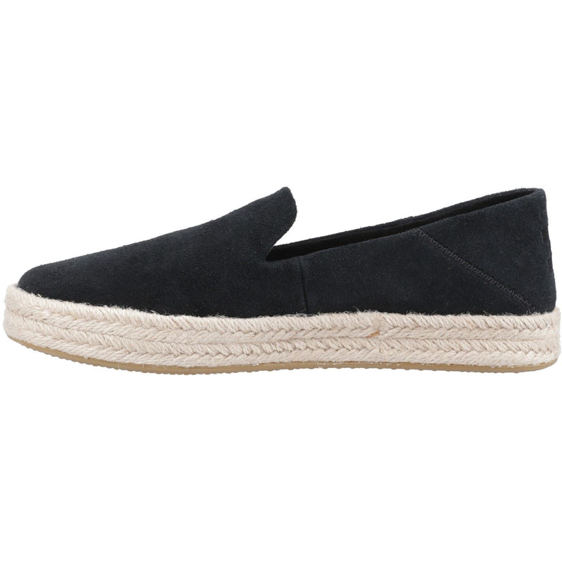 TOMS Carolina 100% Rindsleder Damen Schwarz Espadrilles