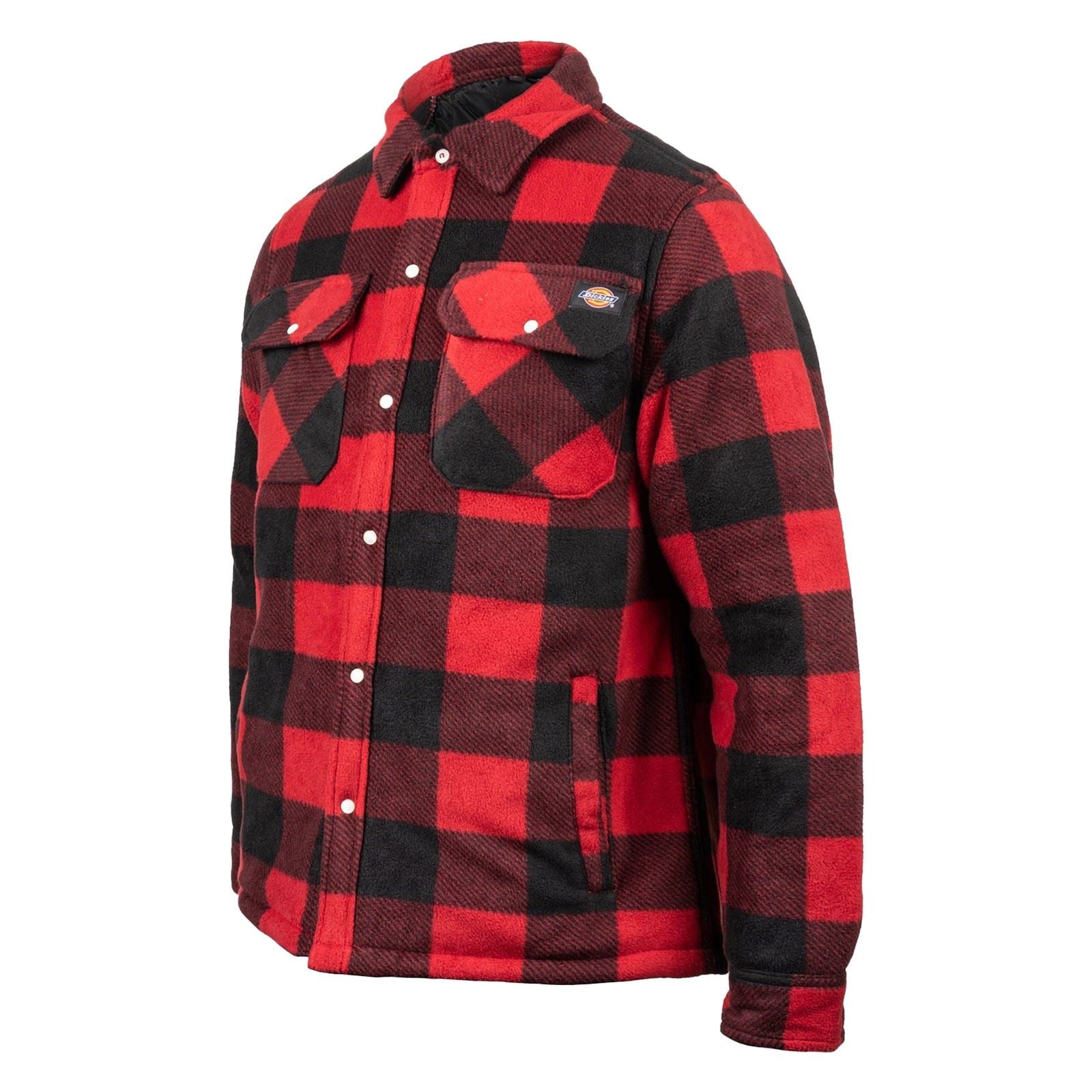 Dickies Portland Polyester Herren Rotes Freizeithemd