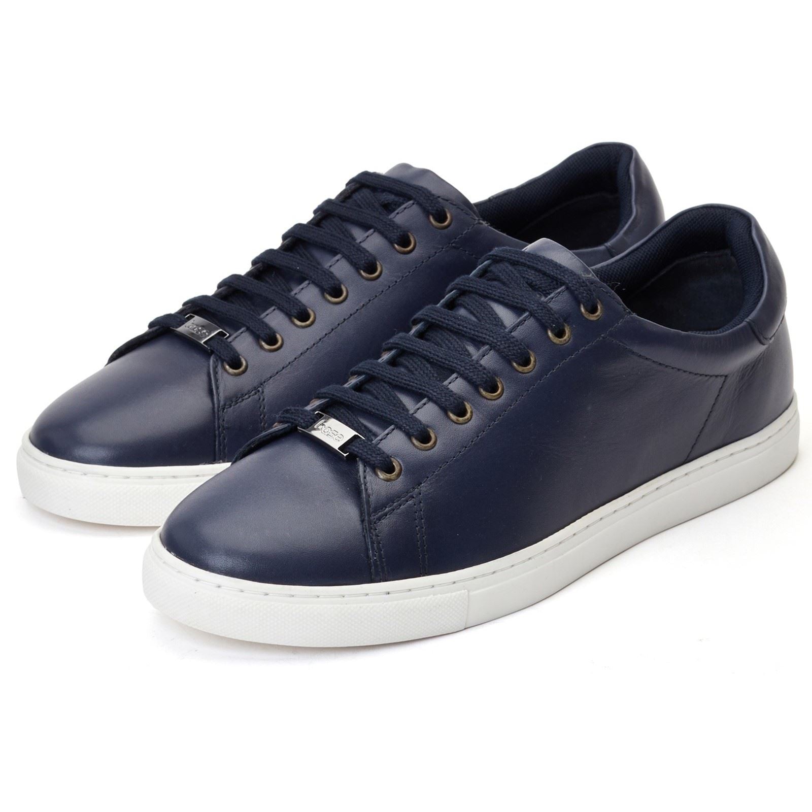 Base London Tucker Herren Sneaker Aus Leder In Marineblau