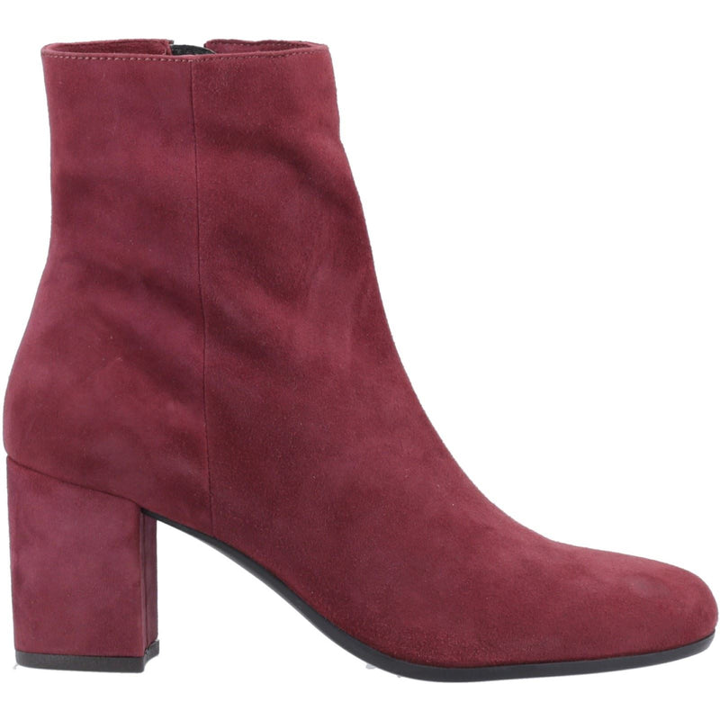 Hush Puppies Octavia Damen Veloursleder Bordeaux Stiefeletten mit Absatz
