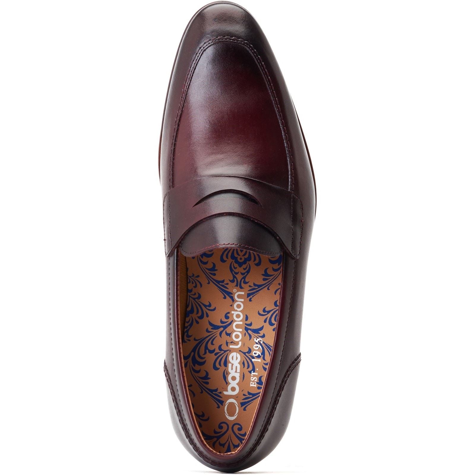 Base London Bruno Leder Herren Bordo Loafer