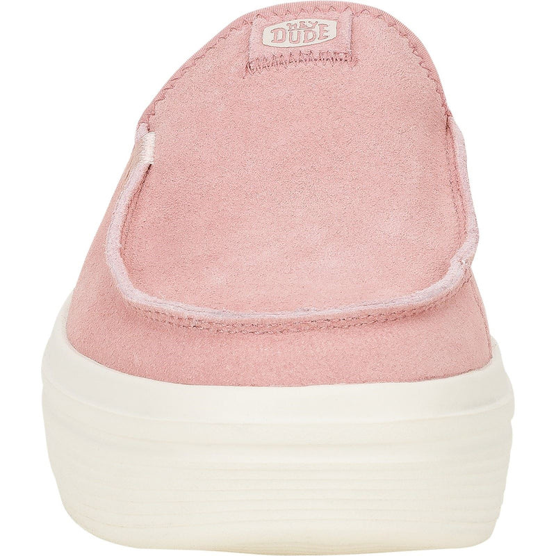 HEYDUDE Austin Lift Classic Damen Pantoletten Aus Leder Mit Rosettenapplikation