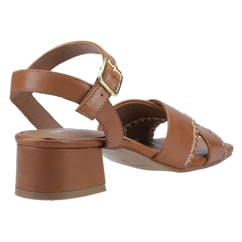 Hush Puppies Lyla Heeled Damen Sandalen Aus Leder In Tan