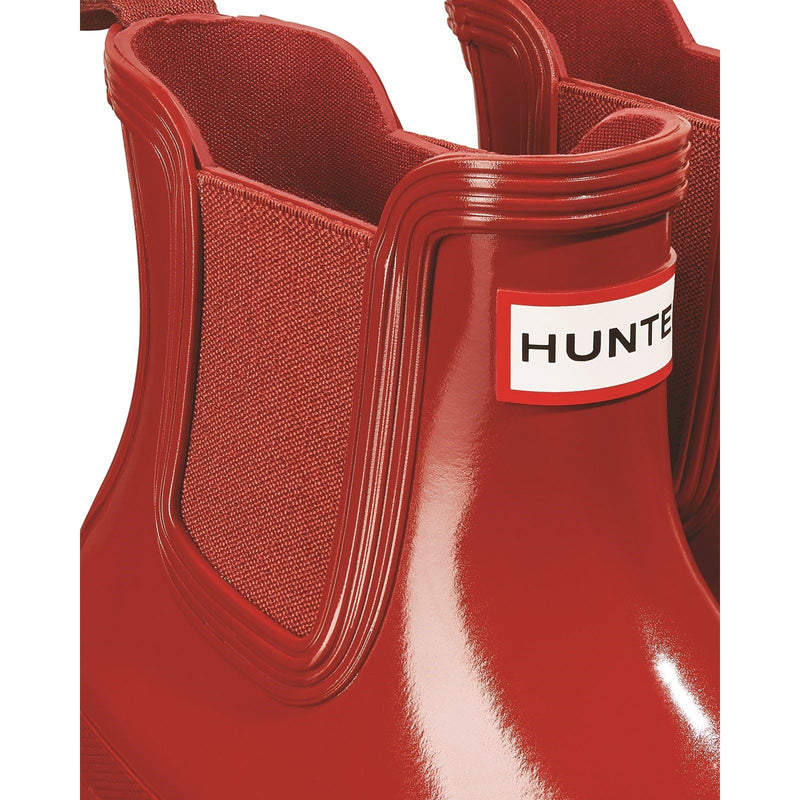 Hunter Original Chelsea Gloss Gummistiefel Für Damen In Militärrot
