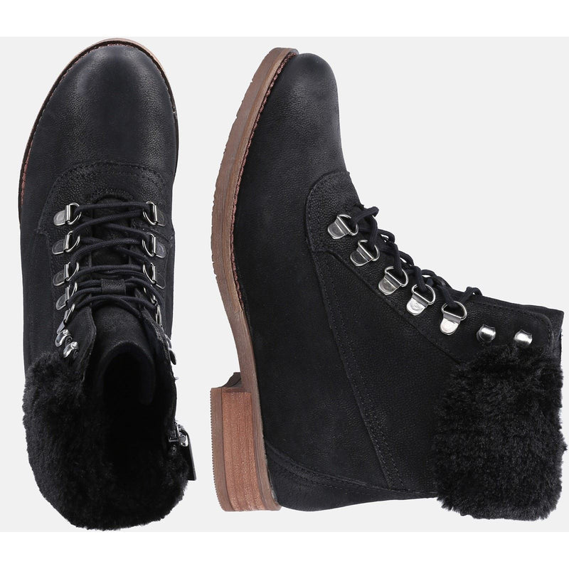 Hush Puppies Effie Damenstiefel Aus Kunstpelz In Schwarz