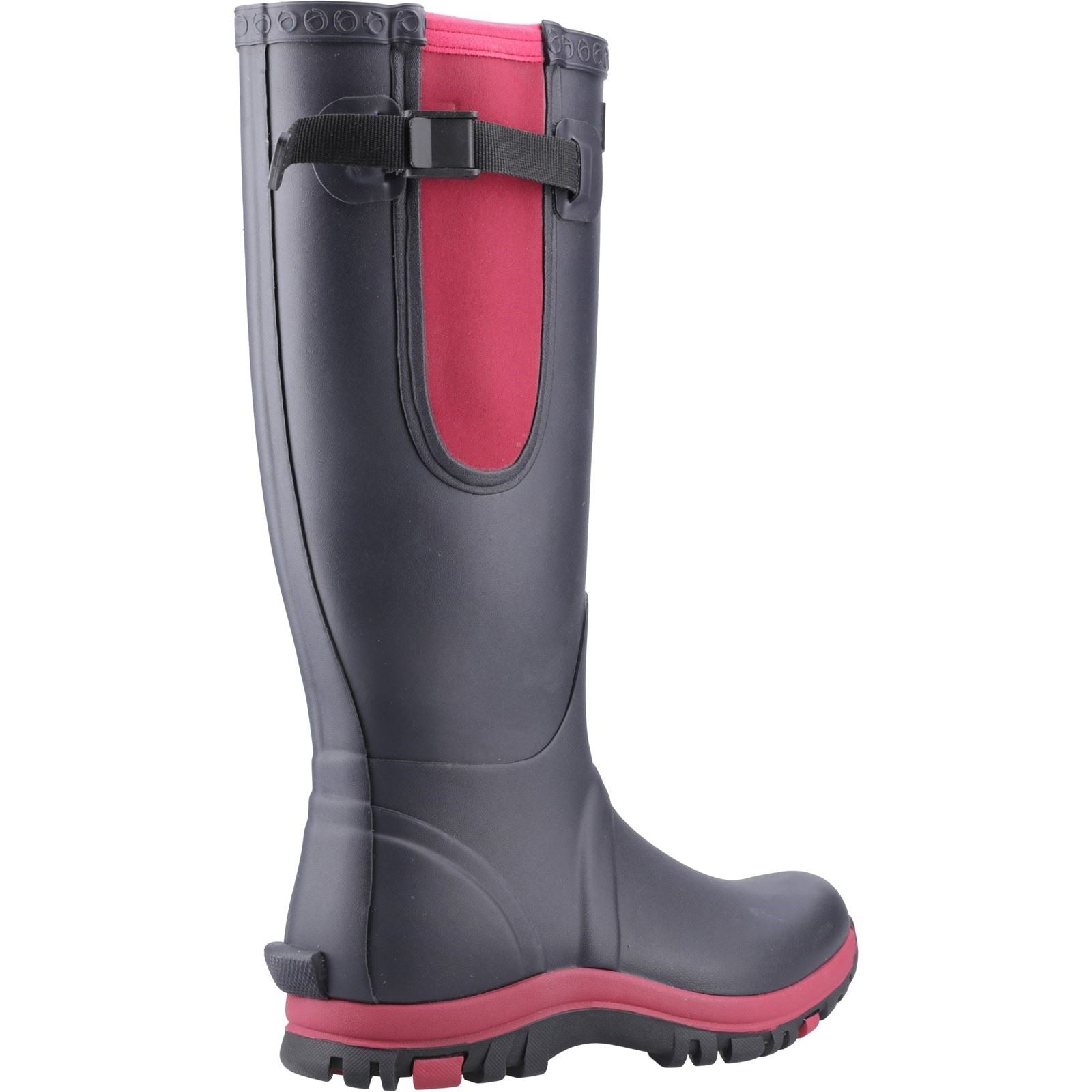Cotswold Milton Damen Gummistiefel in Marineblau/Rosa