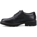 Pod Kacey Leder Damen Schwarz Brogues Schuhe