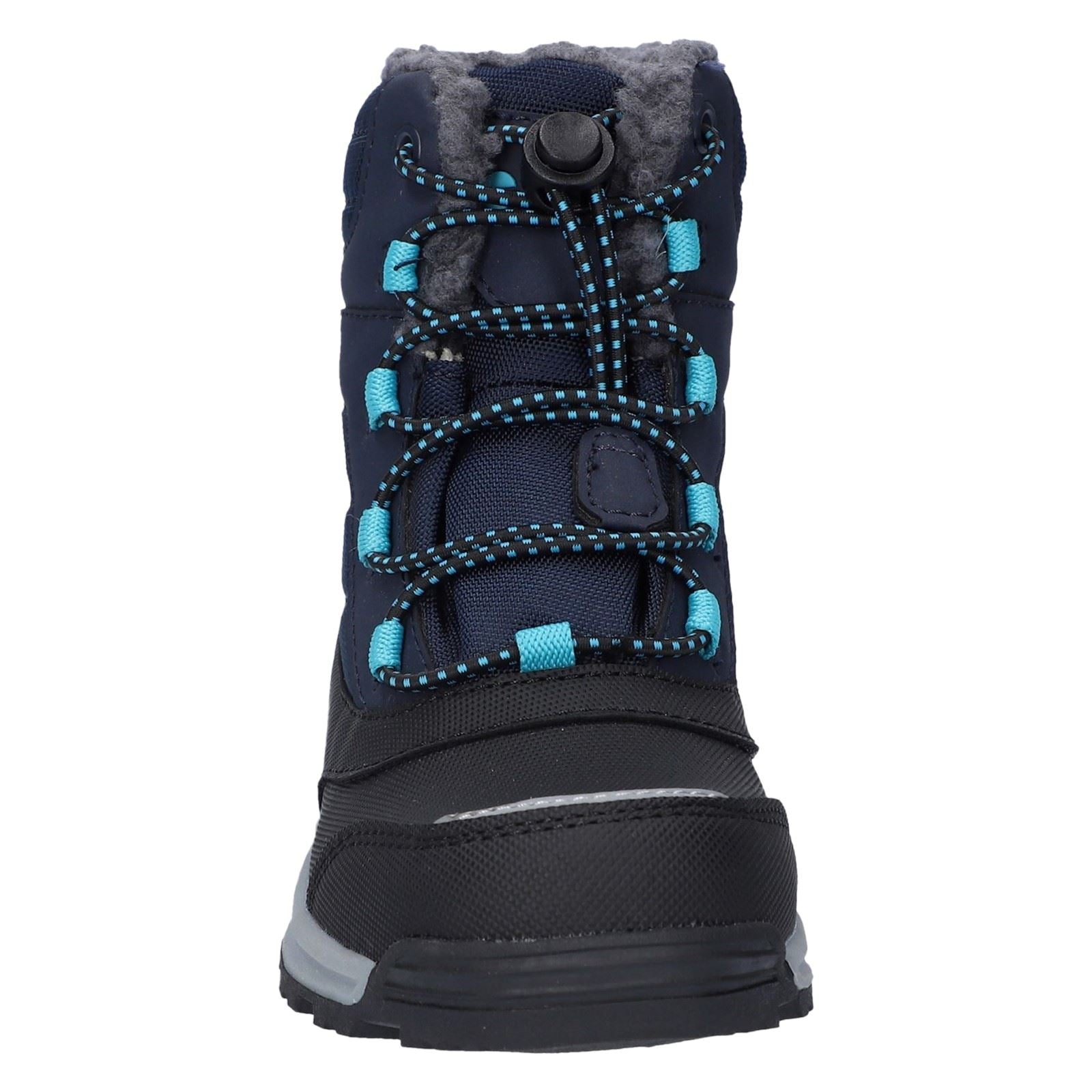 Hi-Tec Leo Nylon Unisex Kinder Blaunacht/Schwarz/Pfauenblau Winter Stiefel bis zur Mitte der Wade