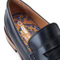 Base London Garfield Leder Herren Schwarze Mokassins