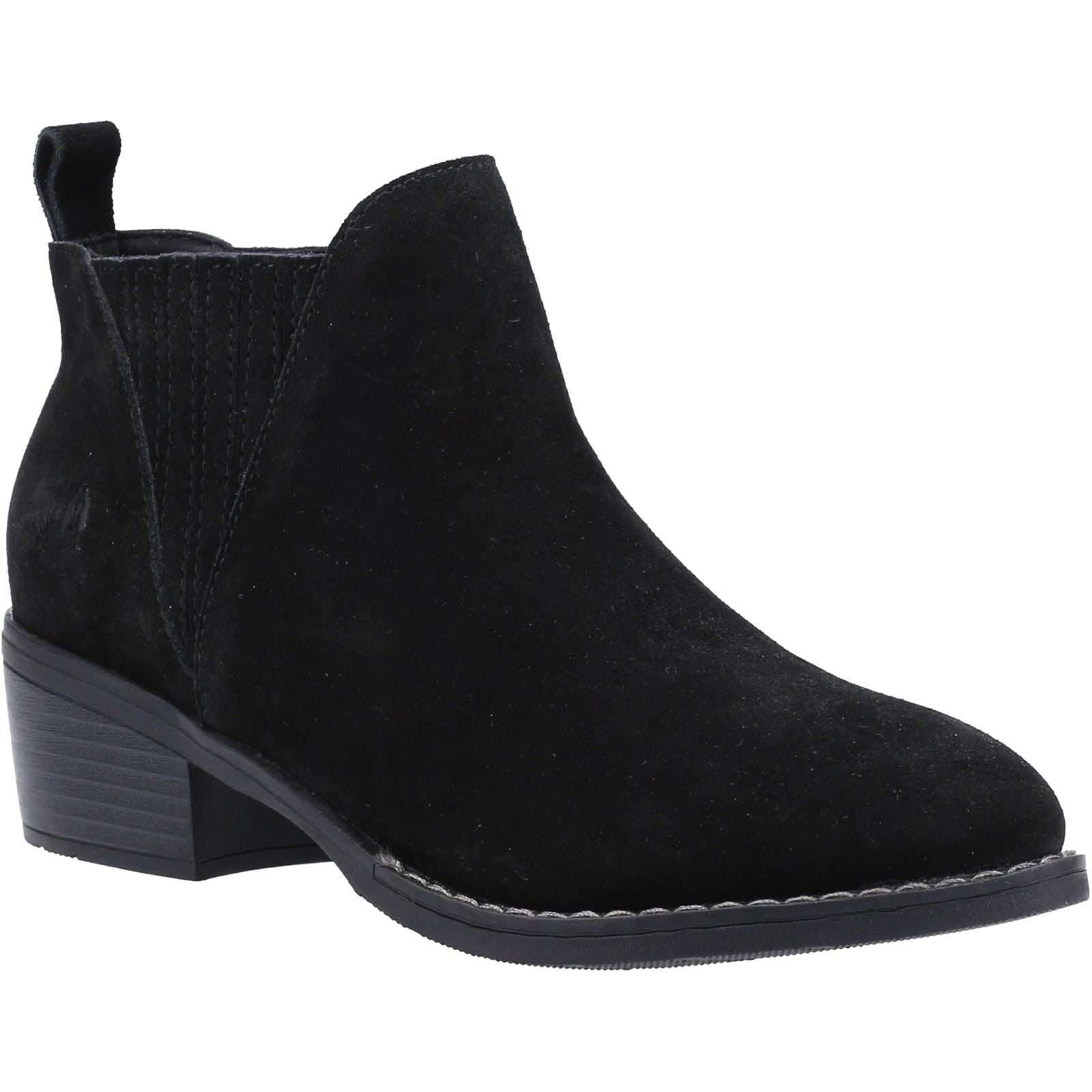 Hush Puppies Isobel Damenlederstiefel In Schwarz