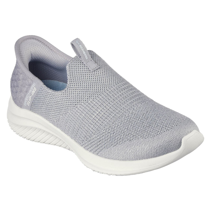 Skechers Ultra Flex 3.0 Smooth Step Textile Damen Sneaker In Hellgrau