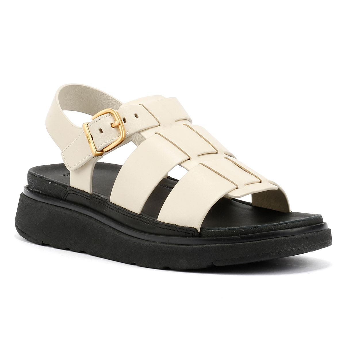 FitFlop GEN-FF Fisherman Damen Sandalen Aus Beige Leder
