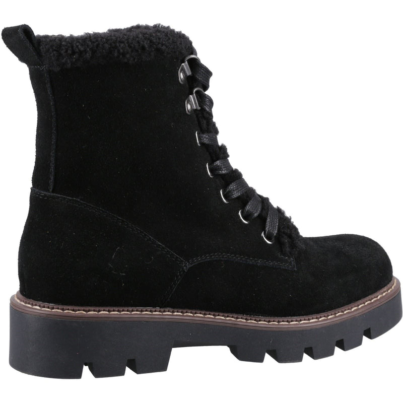 Hush Puppies Aurelia Wildlederschwarze Damenstiefel