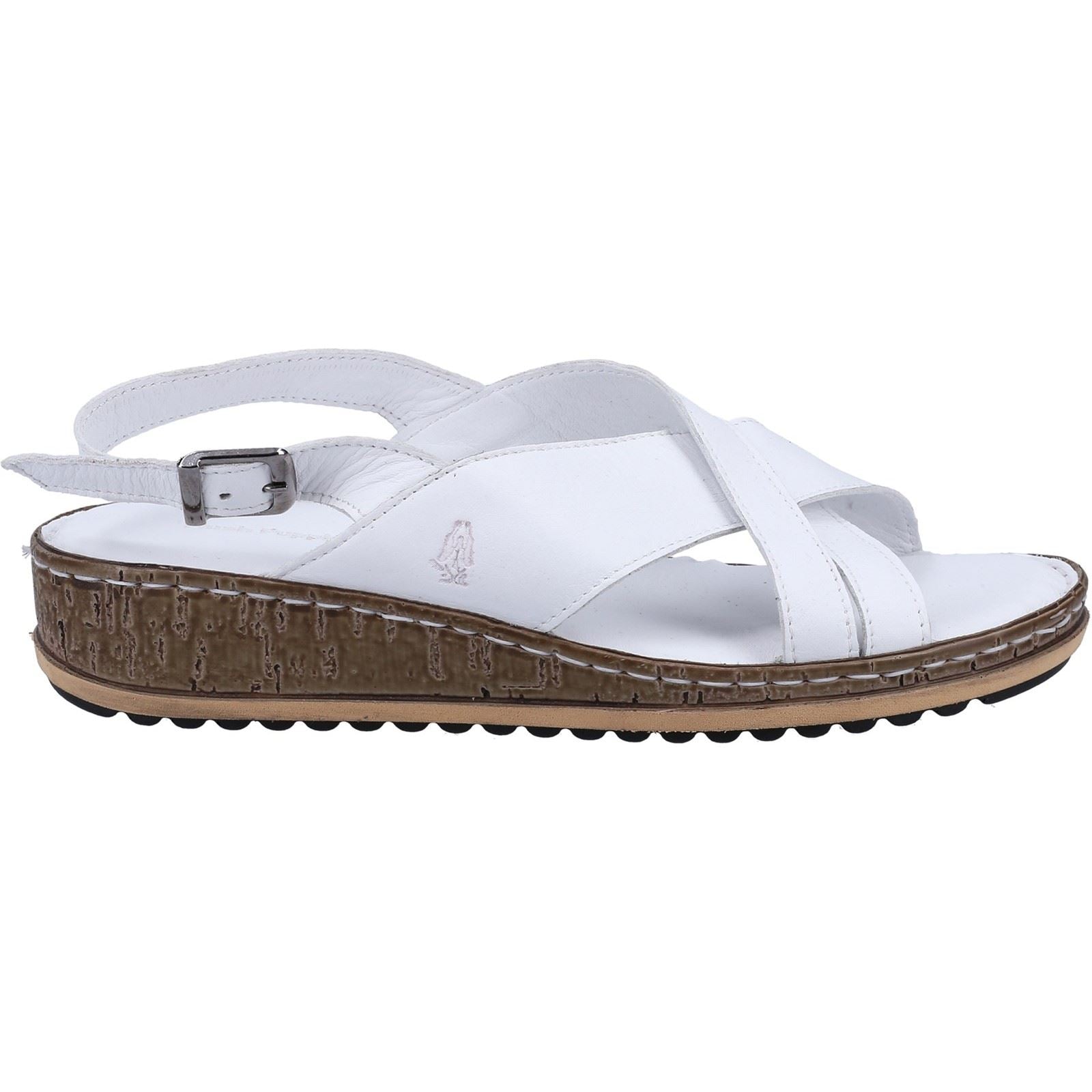 Hush Puppies Elena Leder Damen Keilabsatz Weiß