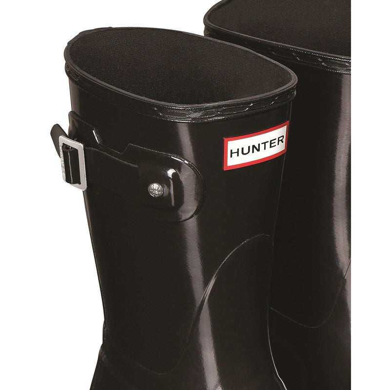 Hunter Original Short Gloss Gummistiefel Für Damen In Schwarz